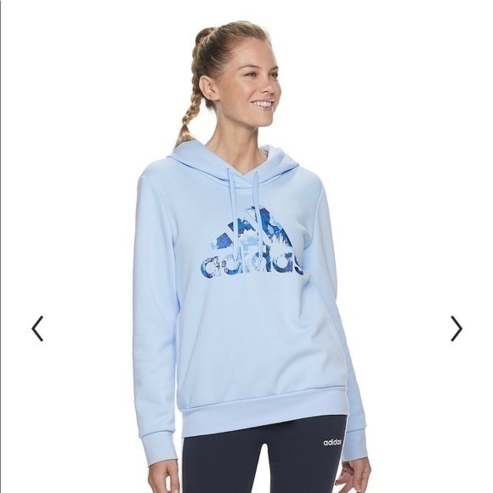 NWT Women's Adidas Badge of Sport Floral Hoodie